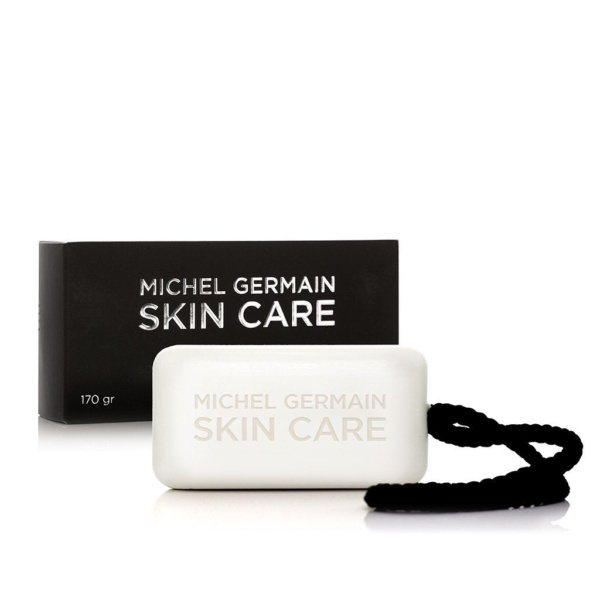 Michel Germain Pour Homme Skin Care Soap on a Rope med AHA, vitamin A, C og E, shea butter og kosolje - for ansikt, barbering og kropp
